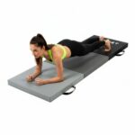 Saltea fitness pliabila 3 segmente, PVC si spuma EPE, 180x60x6 cm, negru si gri Mob360 - imagine 9