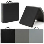 Saltea fitness pliabila 3 segmente, PVC si spuma EPE, 180x60x6 cm, negru si gri Mob360 - imagine 5