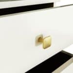 Comoda MOBI K-03 cu 3 sertare, PAL laminat 16 mm, 40x37x58 cm, casmir cu detalii aurii Mob360 - imagine 5