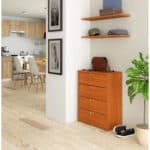 Dulap pantofi cu 4 usi rabatabile, PAL laminat, 60x33x80 cm, maro arin Mob360 - imagine 3