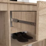 Set hol Entro cu oglinda, cuier si spatii de depozitare, PAL laminat 16 mm, 95x35x183 cm, stejar sonoma Mob360 - imagine 4