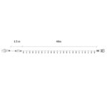 Instalatie luminoasa LED 41,5 m, 500 LED, IP44, pentru interior si exterior, alb rece + albastru flash Mob360 - imagine 2