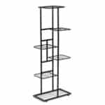 Suport pentru flori, metalic, cu 6 polite, structura verticala, 41x22x106 cm, negru Mob360 - imagine 3