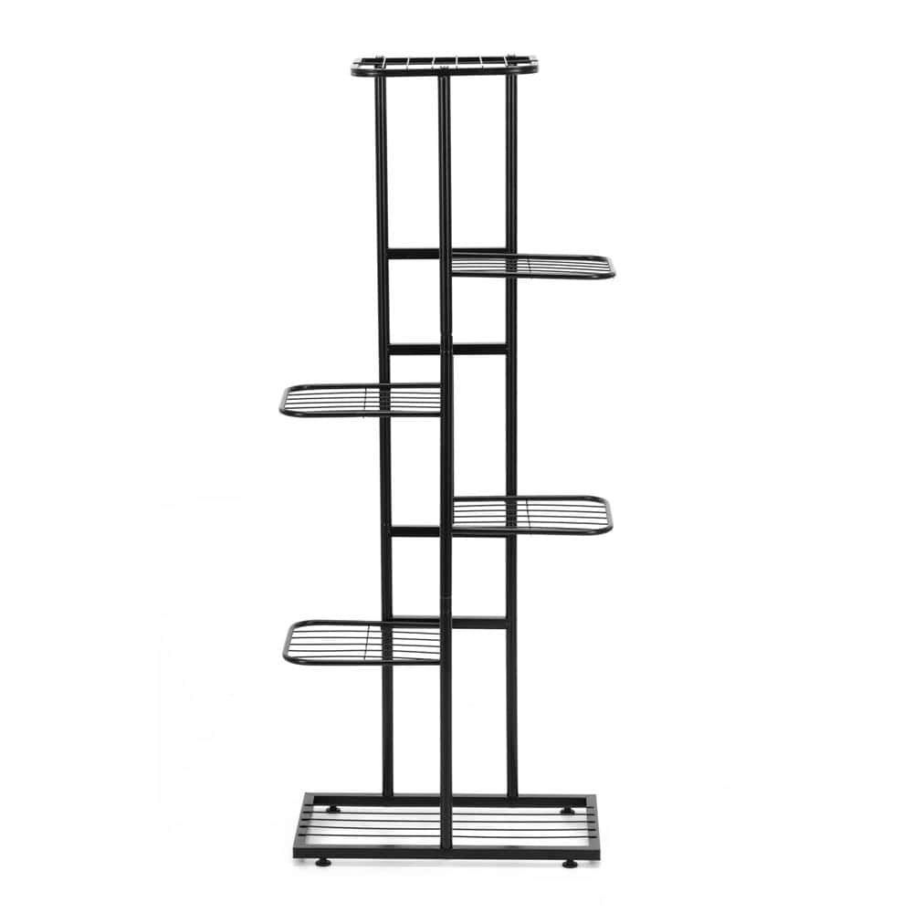 GA-0214-7 Suport pentru flori, metalic, cu 6 polite, structura verticala, 41x22x106 cm, negru Mob360 - imagine 1