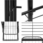 Suport pentru flori, metalic, cu 6 polite, structura verticala, 41x22x106 cm, negru Mob360 - imagine 8