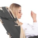 Sezlong pliabil cu perna si suport picioare reglabil, 176x66x92 cm, gri Mob360 - imagine 7