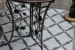 Set mobilier gradina metalic Madison, masa 60x60x70 cm si 2 scaune 40x40x94 cm, stil vintage, bronz Mob360 - imagine 4