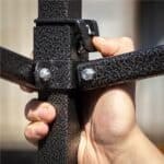 Pavilion pliabil gradina 3x3 m cu acoperis impermeabil si 3 pereti laterali, structura metalica, inaltime reglabila, albastru Mob360 - imagine 8