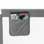 Bariera de siguranta pentru pat, protectie copii, 158 cm, reglabila pe inaltime 75-95 cm, gri Mob360 - imagine 8
