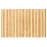 Covor antiderapant din bambus pentru baie, lamele orizontale, 50x80 cm, maro natur Mob360