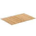 Covor antiderapant din bambus pentru baie, lamele orizontale, 50x80 cm, maro natur Mob360 - imagine 2