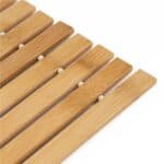 Covor antiderapant din bambus pentru baie, lamele orizontale, 50x80 cm, maro natur Mob360 - imagine 7