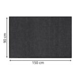 Covoras intrare absorbant antimurdarie, PVC antiderapant, 90x150 cm, gri Mob360 - imagine 9