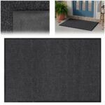 Covoras intrare absorbant antimurdarie, PVC antiderapant, 90x150 cm, gri Mob360 - imagine 3