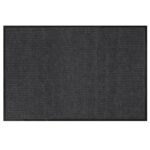 Covoras intrare absorbant antimurdarie, PVC antiderapant, 80x120 cm, gri Mob360