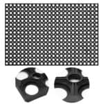 Covor de cauciuc perforat pentru intrare, PVC antiderapant, 60x90 cm, negru Mob360 - imagine 2