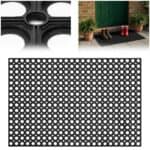 Covor de cauciuc perforat pentru intrare, PVC antiderapant, 60x90 cm, negru Mob360 - imagine 4