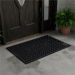 Covor de cauciuc perforat pentru intrare, PVC antiderapant, Welcome, 45x75 cm, negru Mob360 - imagine 5