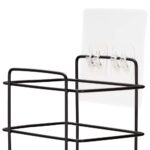 Set 5 polite metalice pentru dus cu montaj autoadeziv, inox, negru mat Mob360 - imagine 8