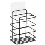 Set 5 polite metalice pentru dus cu montaj autoadeziv, inox, negru mat Mob360 - imagine 7