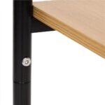 Noptiera cu 3 rafturi din PAL si cadru metalic, 35x31x59 cm, maro natur Mob360 - imagine 5