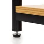 Noptiera cu 3 rafturi din PAL si cadru metalic, 35x31x59 cm, maro natur Mob360 - imagine 7