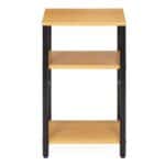 Noptiera cu 3 rafturi din PAL si cadru metalic, 35x31x59 cm, maro natur Mob360 - imagine 8