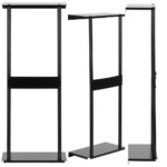 Raft metalic pentru prosoape, structura cu finisaj mat, accesorii montaj incluse, 31x15x77 cm, negru Mob360 - imagine 5