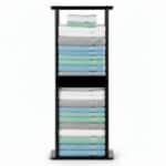 Raft metalic pentru prosoape, structura cu finisaj mat, accesorii montaj incluse, 31x15x77 cm, negru Mob360 - imagine 8