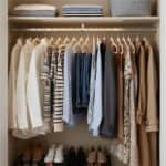 Set de 20 de umerase pentru haine, din velur, cu carlig rotativ, 45x23 cm, ecru Mob360 - imagine 6