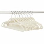 Set de 20 de umerase pentru haine, din velur, cu carlig rotativ, 45x23 cm, ecru Mob360 - imagine 7