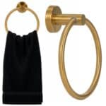 Suport metalic tip inel pentru prosop, inox cu finisaj lucios, diametru 17 cm, accesorii montaj incluse, auriu Mob360 - imagine 3