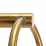 Suport metalic tip inel pentru prosop, inox cu finisaj lucios, diametru 17 cm, accesorii montaj incluse, auriu Mob360 - imagine 6