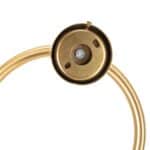 Suport metalic tip inel pentru prosop, inox cu finisaj lucios, diametru 17 cm, accesorii montaj incluse, auriu Mob360 - imagine 7