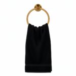 Suport metalic tip inel pentru prosop, inox cu finisaj lucios, diametru 17 cm, accesorii montaj incluse, auriu Mob360 - imagine 8