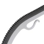 Set de 20 de umerase antiderapante pentru haine, din PE, cu carlig metalic rotativ, 41 cm, gri si negru Mob360 - imagine 9