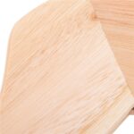 Set de 10 umerase din lemn cu carlig cromat rotativ, forma ergonomica, 43x21 cm, maro natur Mob360 - imagine 8