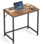 VASAGLE Birou PC compact, stil industrial, PAL si cadru metalic, 80x50x76 cm, maro rustic Mob360 - imagine 7