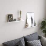 Set 2 rafturi plutitoare suspendate perete cu finisaj lucios, MDF, 60x10x5 cm, alb Mob360 - imagine 7