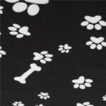 Scara pentru animale de companie, caini sau pisici, 3 trepte, antiderapanta, husa detasabila, inaltime 30 cm, negru cu decor alb Mob360 - imagine 8