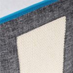 Casuta pentru pisici cu platforma si jucarie suspendata, structura din lemn si husa textila, 42x41x34 cm, gri Mob360 - imagine 8