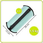 Greutati pentru incheietura mainii si glezna 2x1,5 kg, neopren si nisip fier, 28x13 cm, verde menta Mob360 - imagine 8