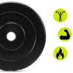 Disc greutate haltera 5 kg, 31 mm, compozit bitumic, PP, 26x5 cm, negru Mob360 - imagine 5