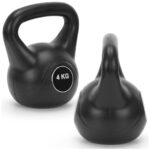 Kettlebell 4 kg, bitum cu invelis rezistent ABS, 21x23 cm, negru Mob360 - imagine 8