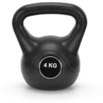 Kettlebell 4 kg, bitum cu invelis rezistent ABS, 21x23 cm, negru Mob360