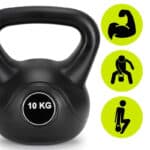 Kettlebell 10 kg, bitum cu invelis rezistent ABS, 25x27 cm, negru Mob360 - imagine 7