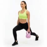 Kettlebell 8 kg, bitum cu invelis rezistent ABS, 23x24 cm, roz Mob360 - imagine 7