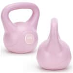 Kettlebell 8 kg, bitum cu invelis rezistent ABS, 23x24 cm, roz Mob360 - imagine 8
