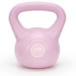 Kettlebell 8 kg, bitum cu invelis rezistent ABS, 23x24 cm, roz Mob360