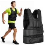 Vesta fitness cu greutati 20 kg, umplutura reglabila din nisip fier, 58x40 cm, negru Mob360 - imagine 6